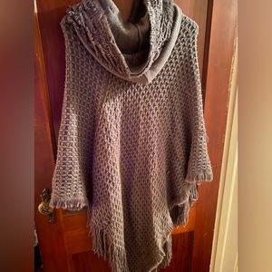 Poncho style sweater